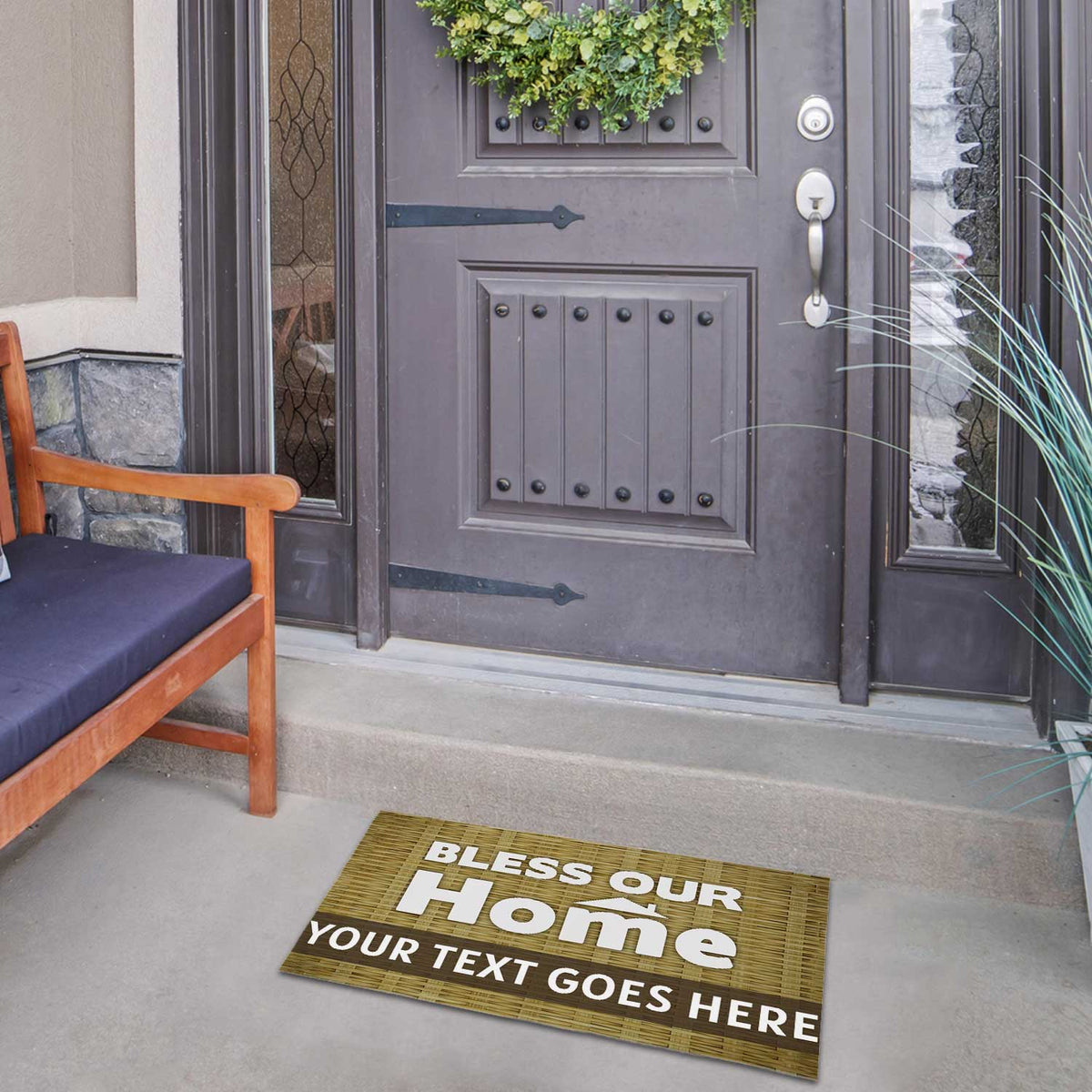 America Forever Personalized Doormat - Bless Our Home