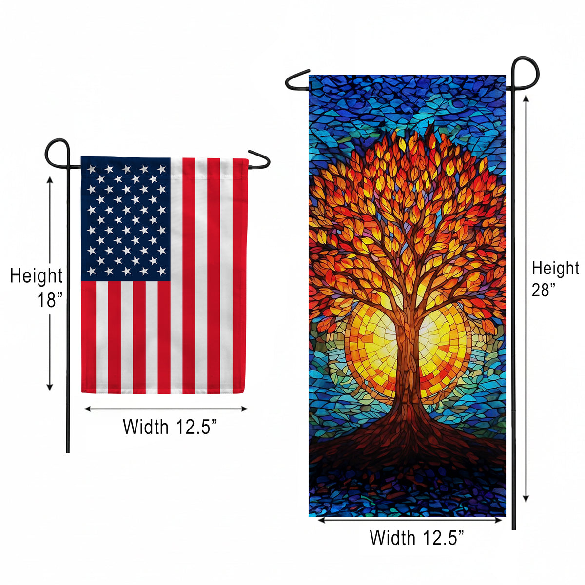America Forever Autumn Tree Blaze Garden Banner Flag