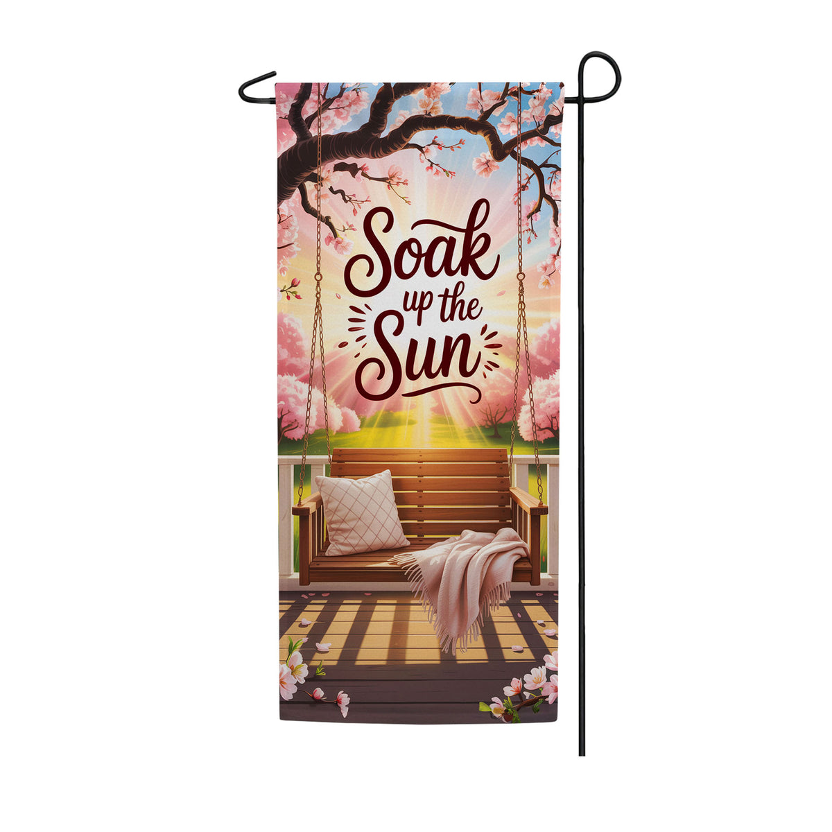 Soak up the Sun Double Sided Banner Garden Flag 12.5" x 28"