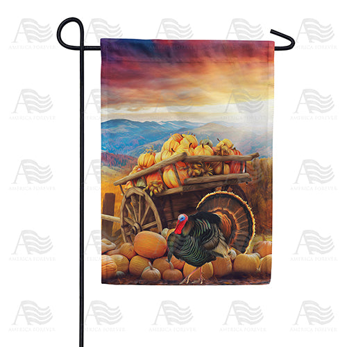 America Forever Day's End Pumpkin Harvest Garden Flag