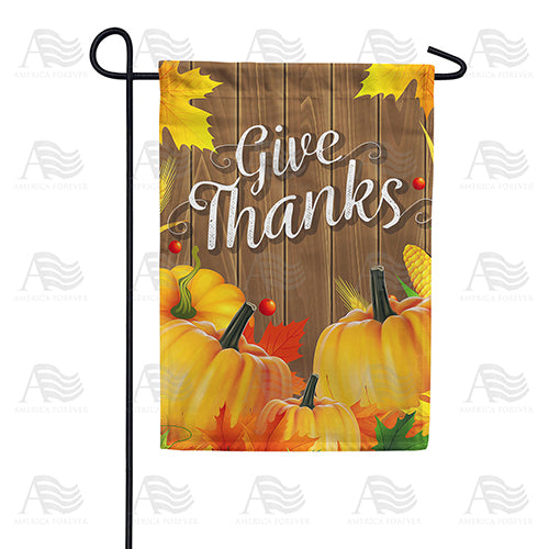 America Forever Pumpkin Stems Garden Flag