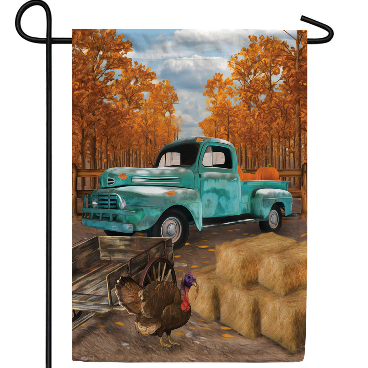 America Forever Old Pick Up Truck Garden Flag