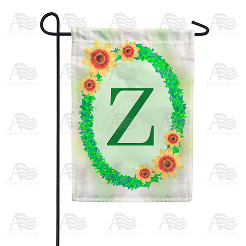 America Forever Green Ivy Monogram Garden Flag