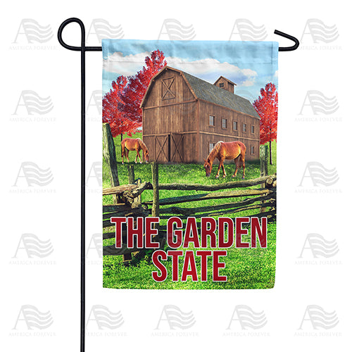 America Forever New Jersey-Horse Farm Garden Flag