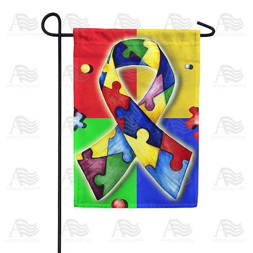 America Forever Autism Awareness Garden Flag