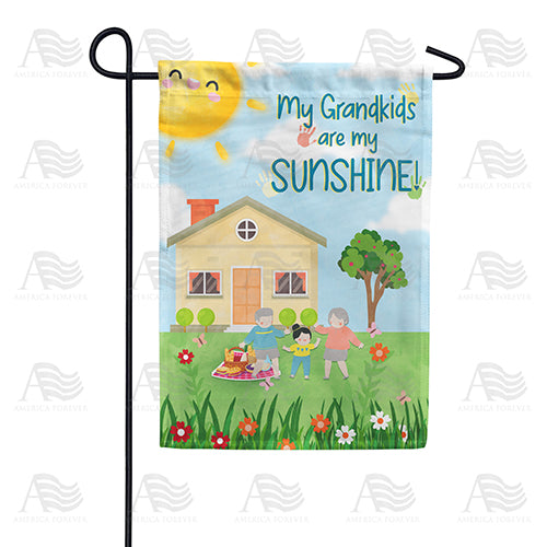 America Forever Grandkids Are My Sunshine Garden Flag