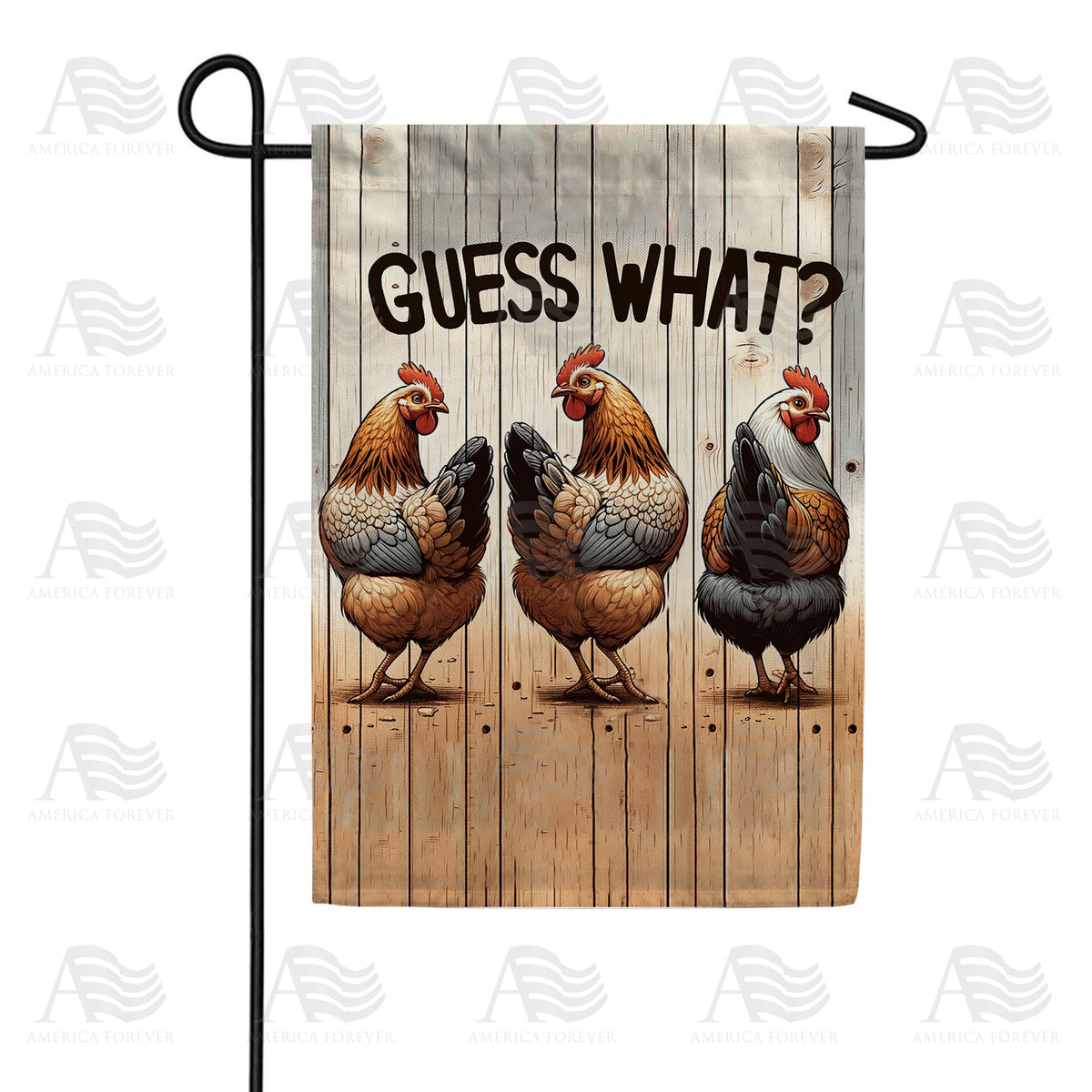 America Forever Chicken Butt Fun Garden Flag