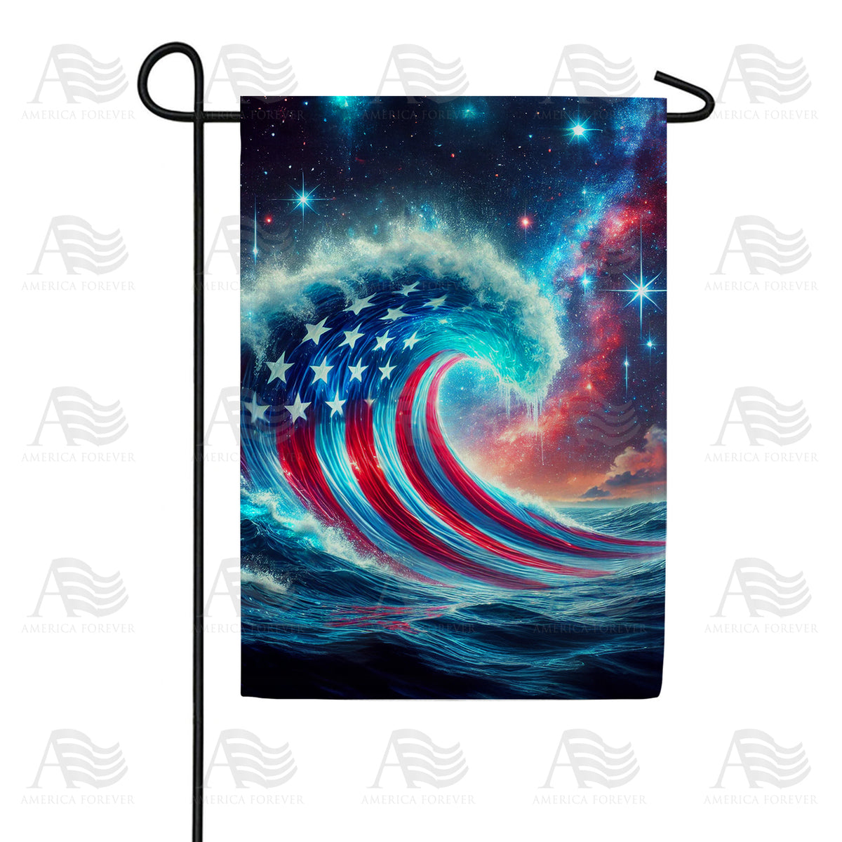 America Forever Patriotic Wave Garden Flag