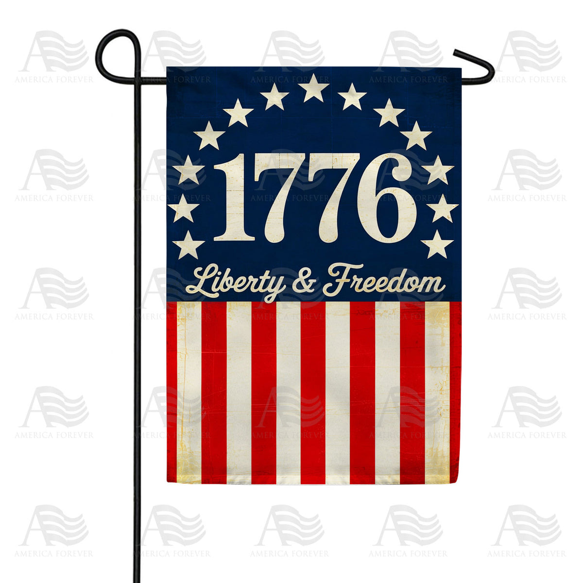 1776 Liberty & Freedom Patriotic Garden Flag