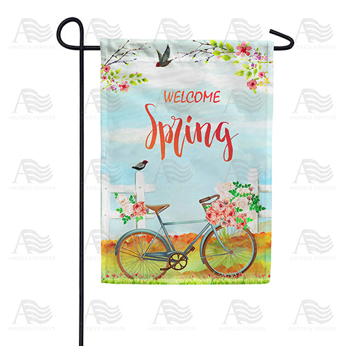 America Forever Vintage Spring Bicycle Garden Flag