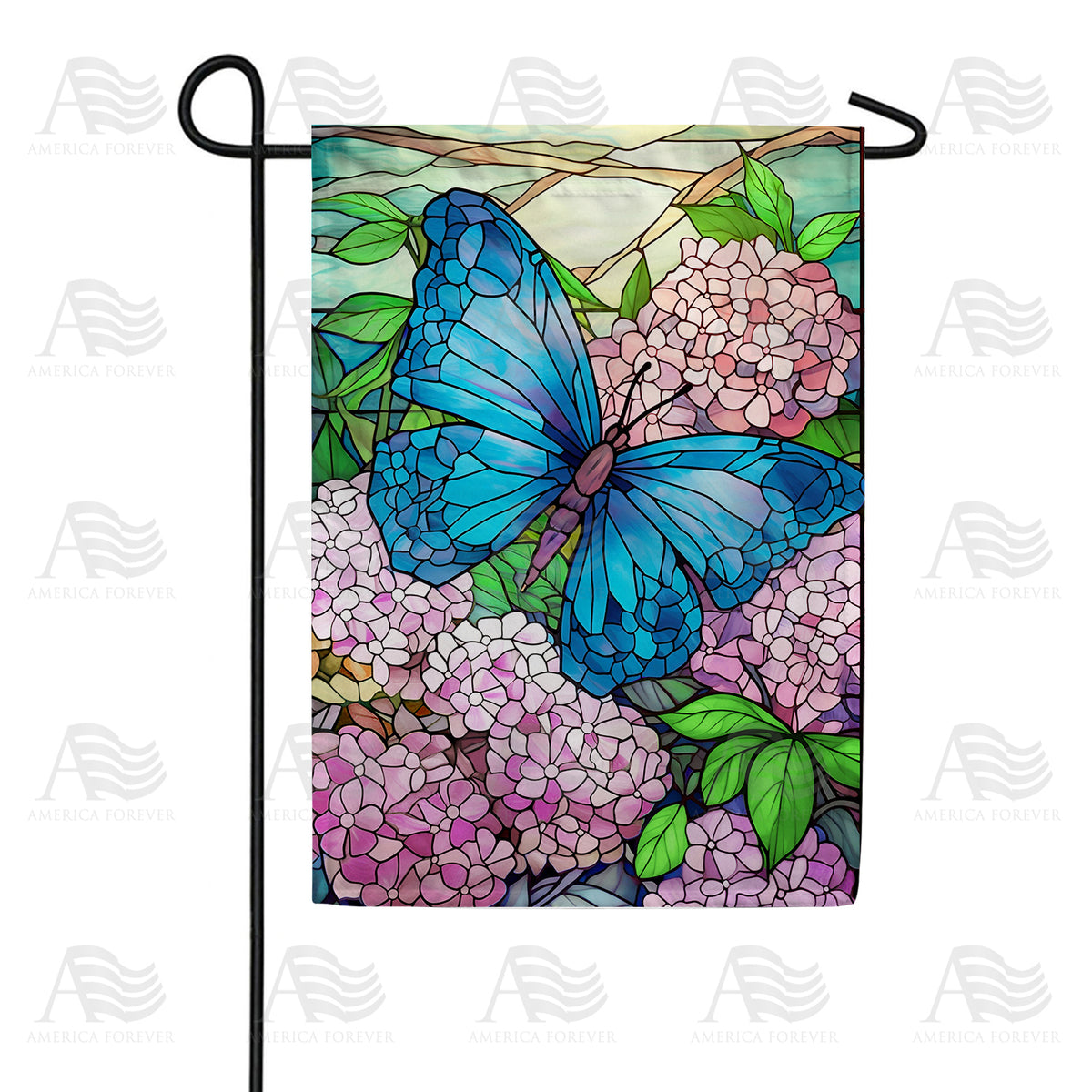 America Forever Butterfly And Lilac Garden Flag