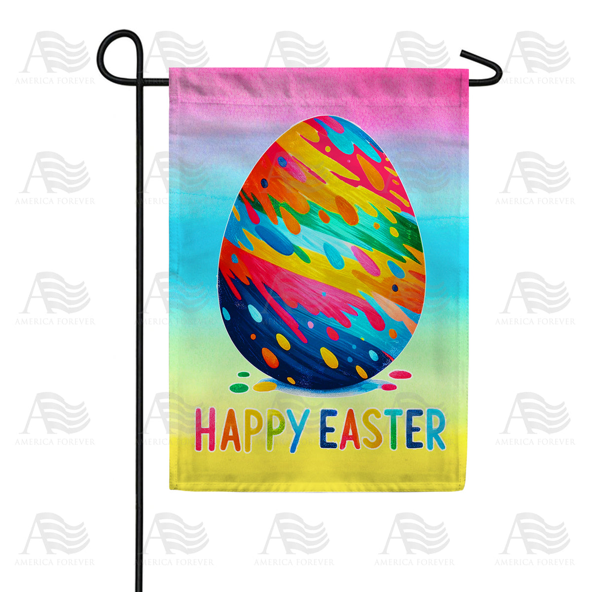 America Forever Colorful Easter Egg Celebration Garden Flag