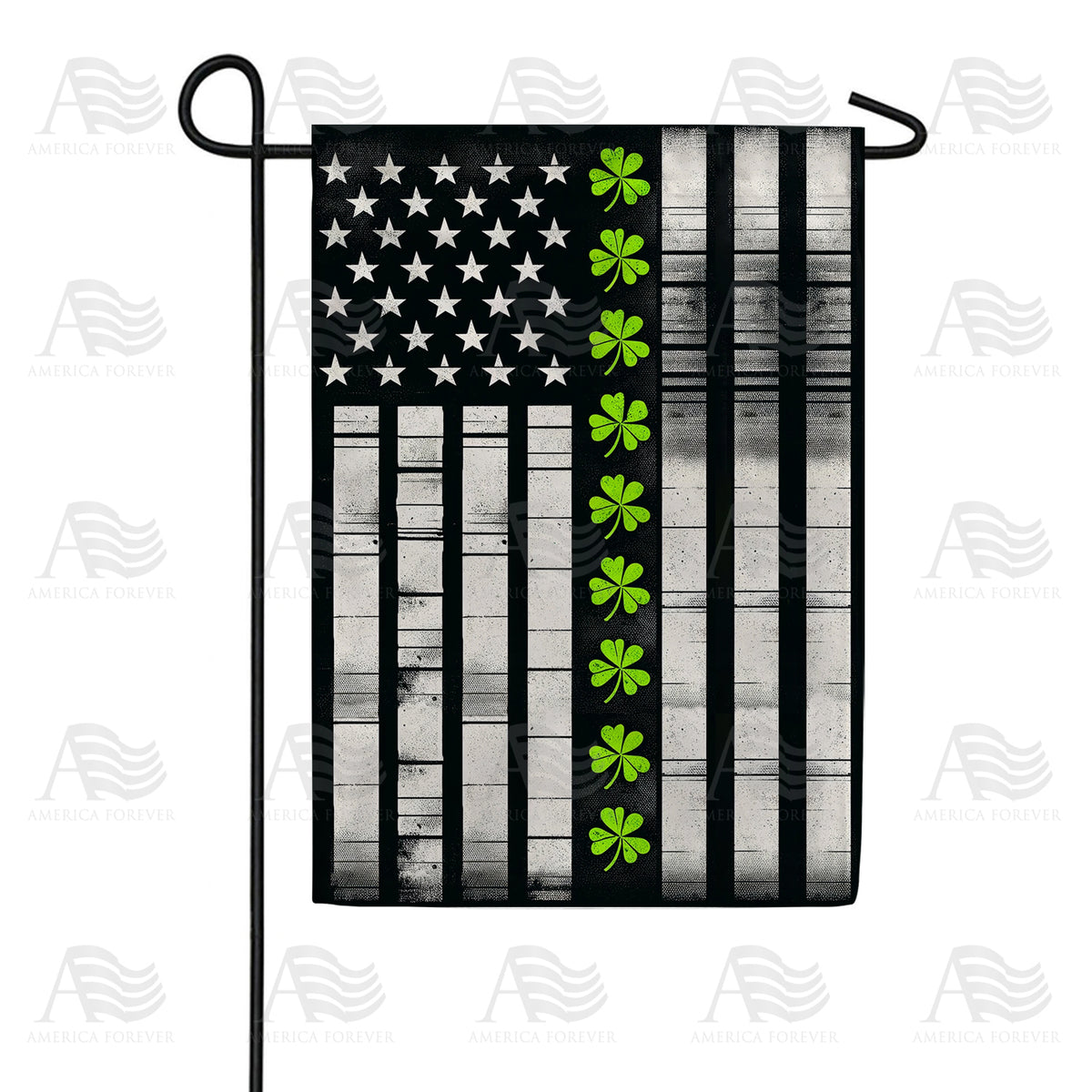 America Forever Shamrock Stripes Forever Garden Flag