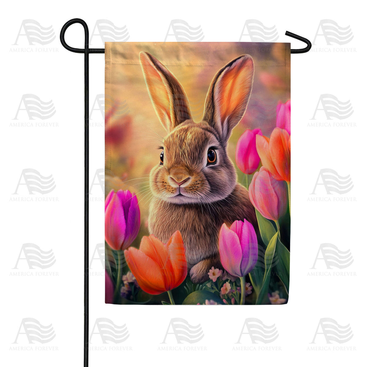 America Forever Spring Bunny Garden Flag