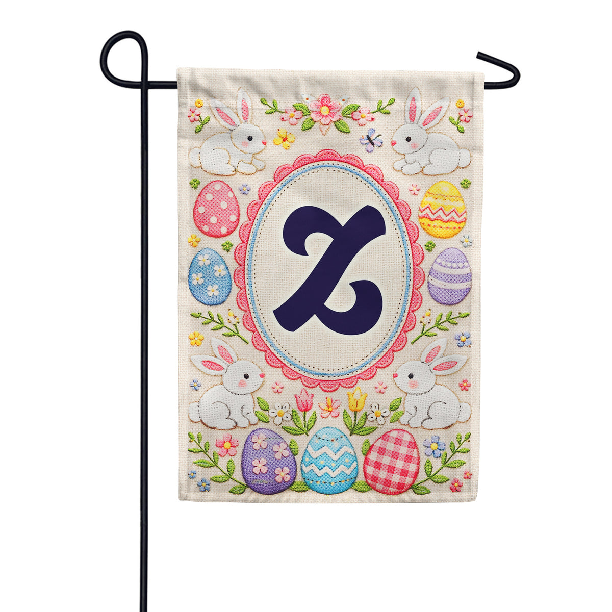 America Forever Easter Bunny Monogram Garden Flag