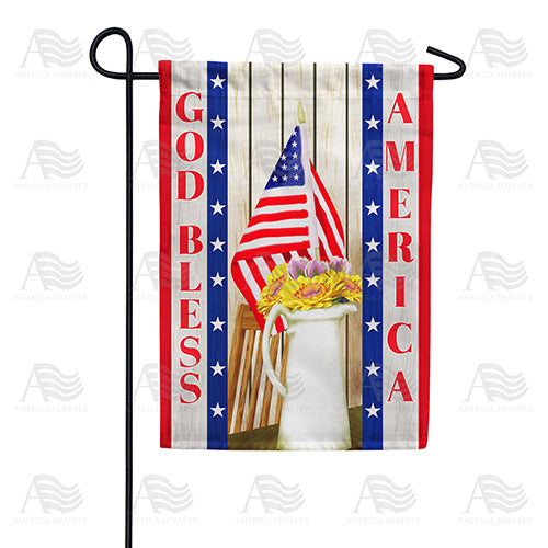 America Forever Patriotic Flower Vase Garden Flag
