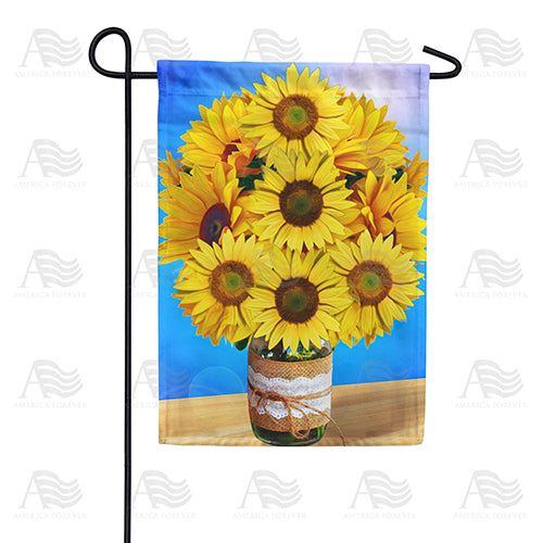 America Forever Happy Sunflower Bouquet Garden Flag