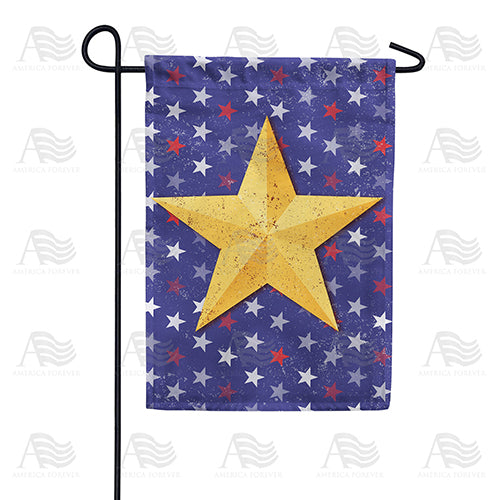 America Forever Speckled Star Garden Flag