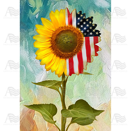 America Forever Old Glory Sunflower Garden Flag