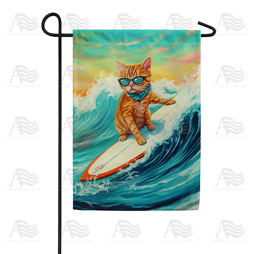 America Forever Hanging Ten Cat Style Garden Flag