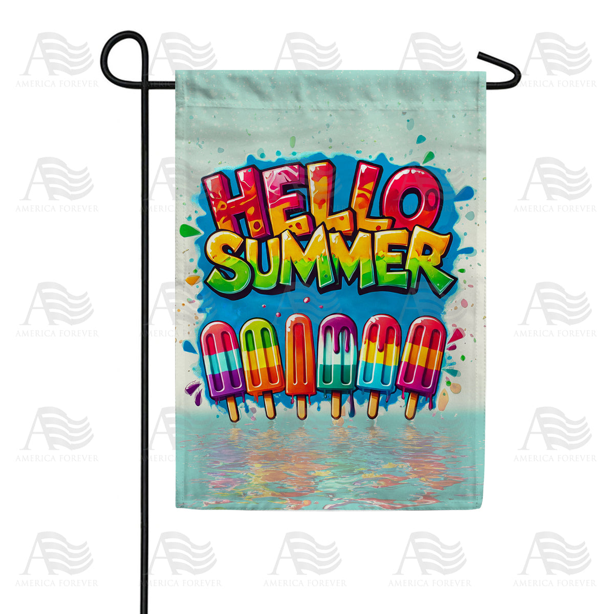 America Forever Summer Popsicle Garden Flag