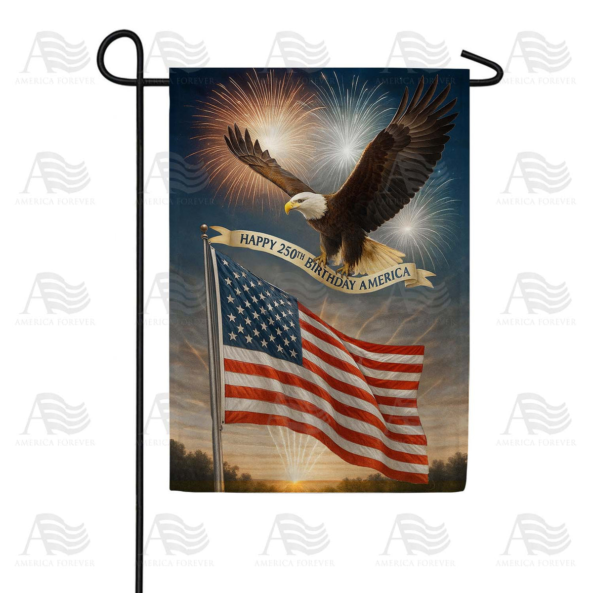 Happy 250th Birthday America Garden Flag