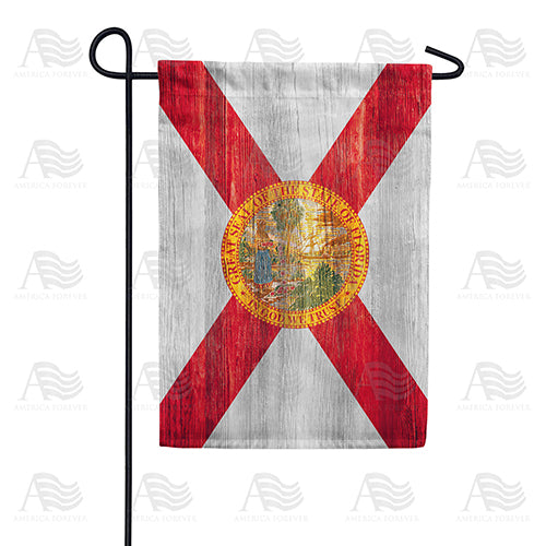 America Forever Florida State Wood-Style Garden Flag