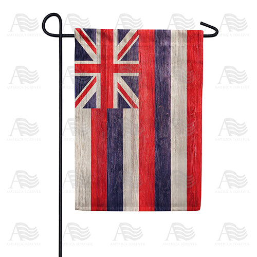 America Forever Hawaii State Wood-Style Garden Flag
