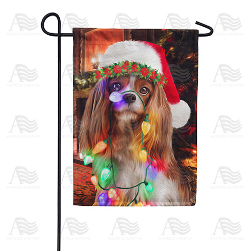 America Forever Puppy Helps Decorate Garden Flag