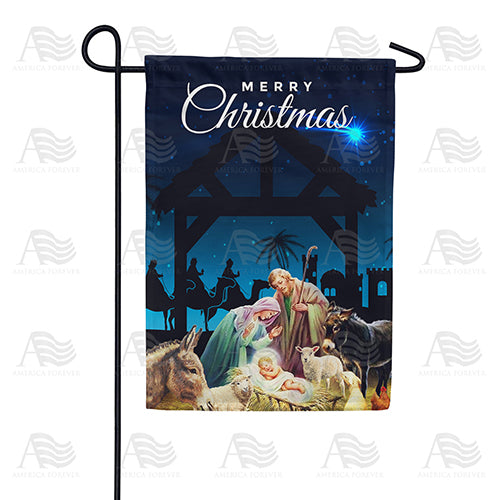 Glory To The Newborn King! Garden Flag
