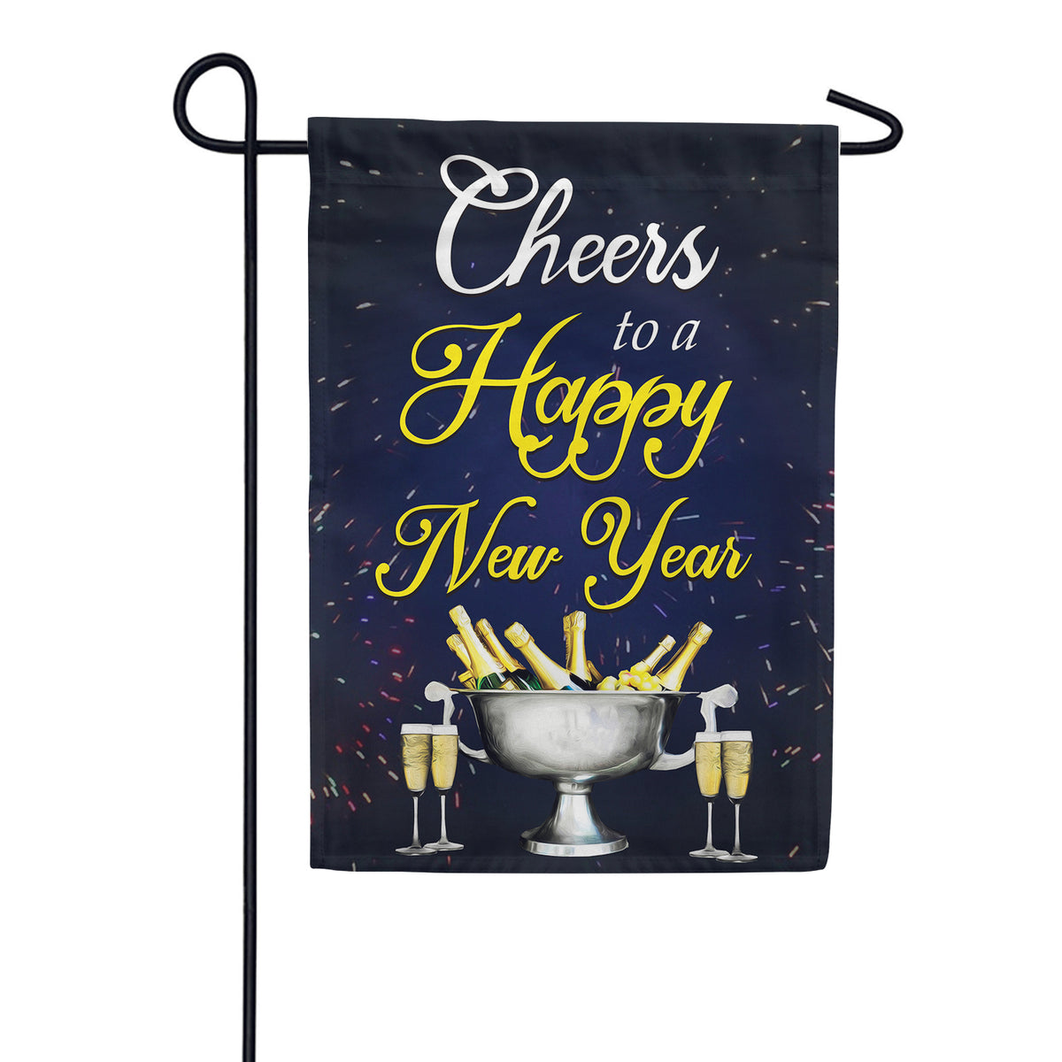 America Forever Cheers To The New Year Garden Flag
