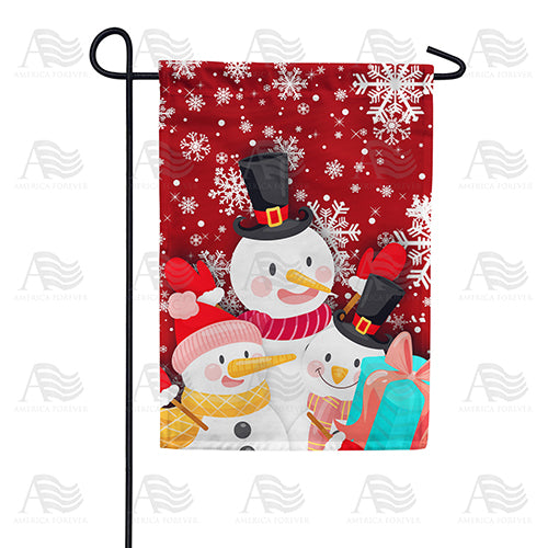 America Forever Snowman Trio Garden Flag