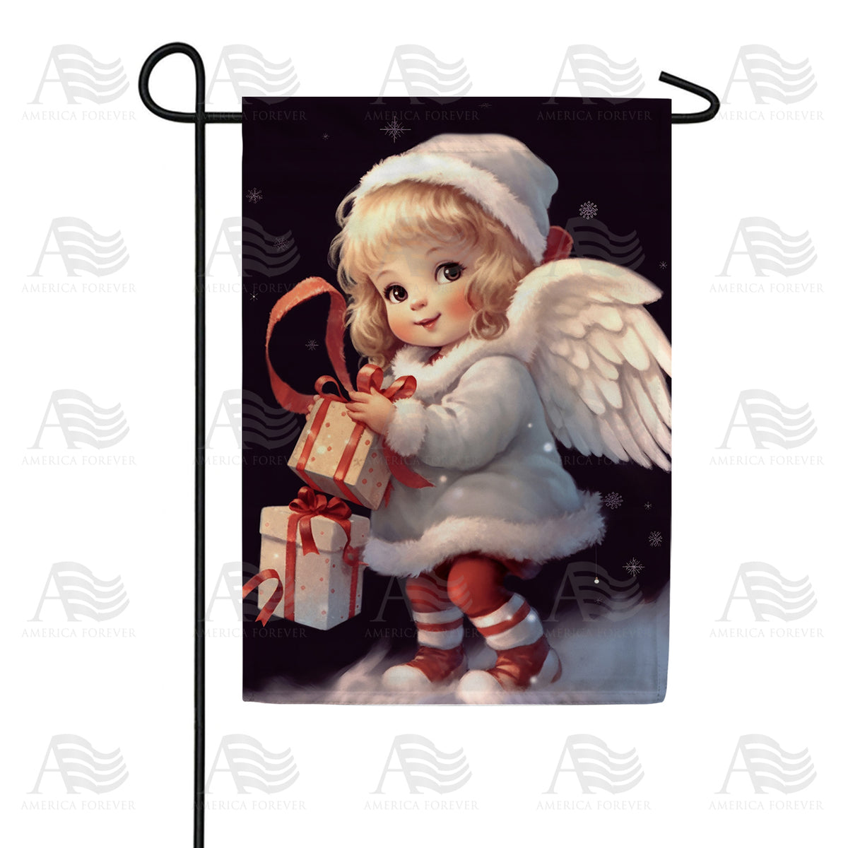 America Forever Little Miss Angelica Garden Flag