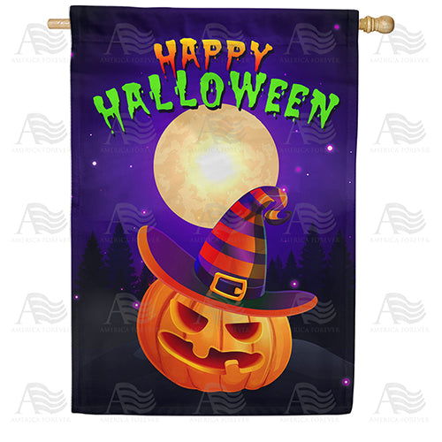 America Forever Angry Jack O'Lantern House Flag