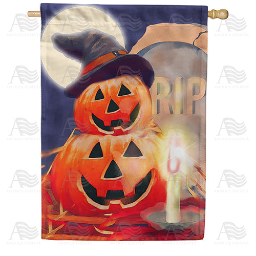 America Forever Pumpkin Heads House Flag