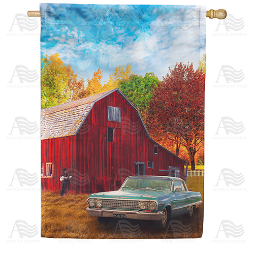 America Forever Pickin' At The Barn House Flag