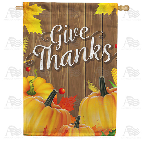America Forever Pumpkin Stems House Flag