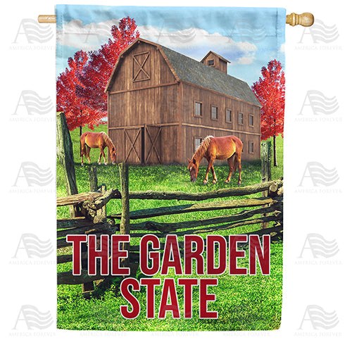 America Forever New Jersey-Horse Farm House Flag