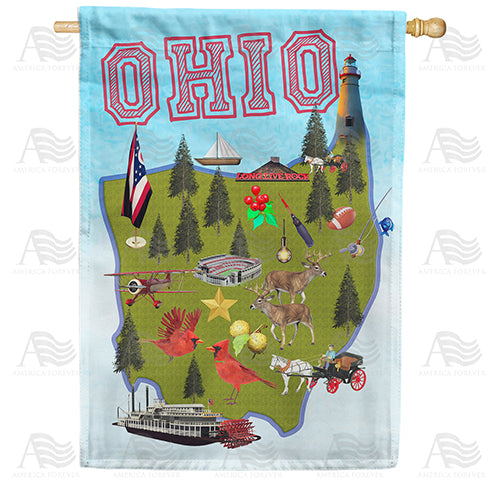 America Forever So Much to do in Ohio House Flag