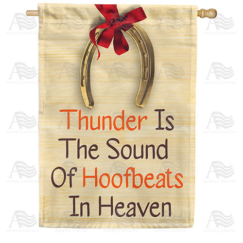 America Forever Thundering Hoofbeats House Flag