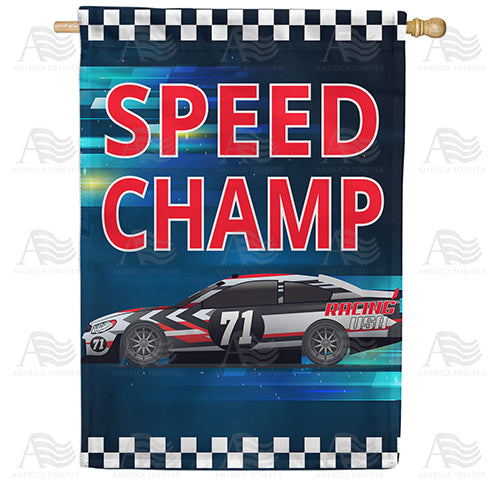 America Forever Speed Champ House Flag