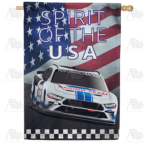 America Forever Racing To The Finish House Flag