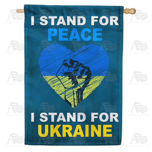 America Forever Stand with Ukraine House Flag