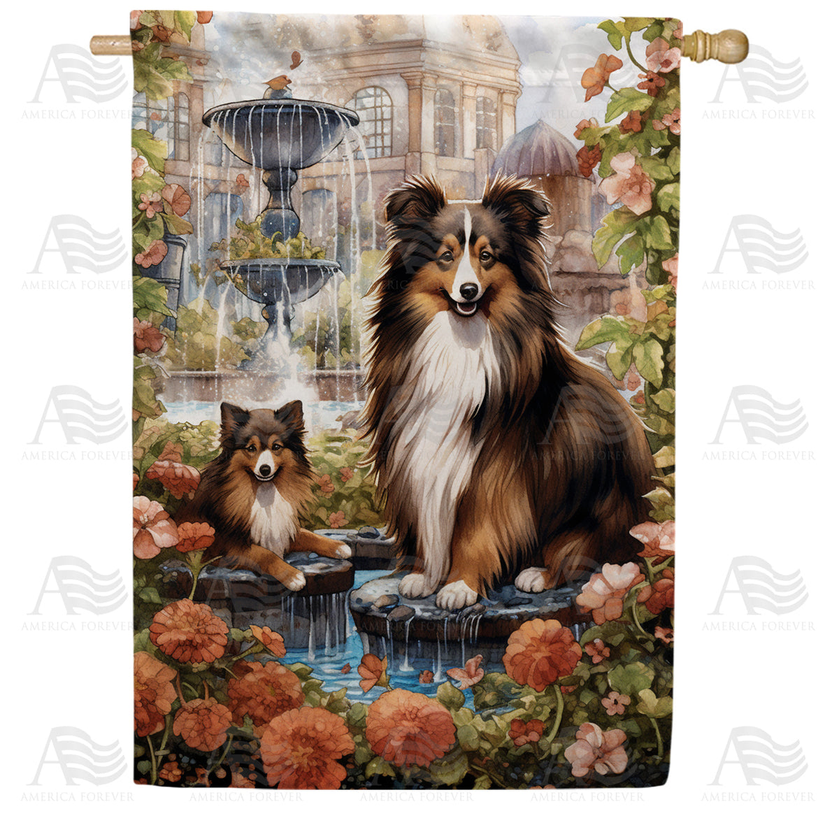 America Forever Collies House Flag