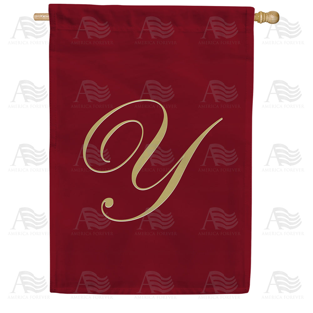America Forever Ornate Script Monogram House Flag