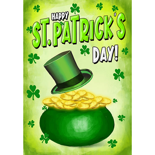 America Forever St. Patty's Pot O' Gold House Flag