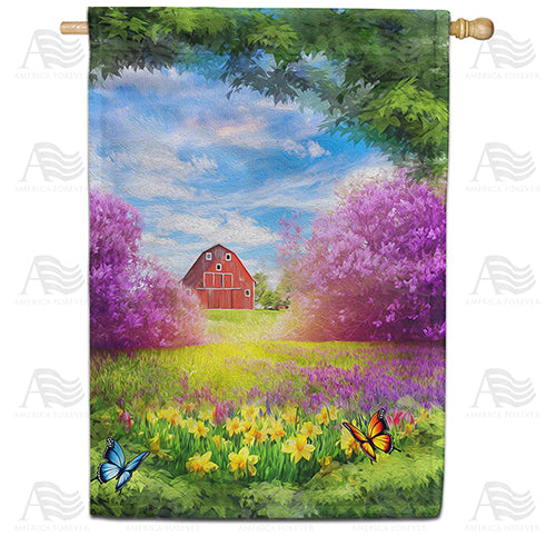 America Forever Spring Meadow House Flag