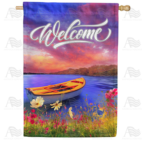 America Forever Tranquility Lake House Flag