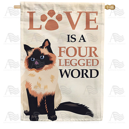 America Forever Love Is A Four Legged Word House Flag