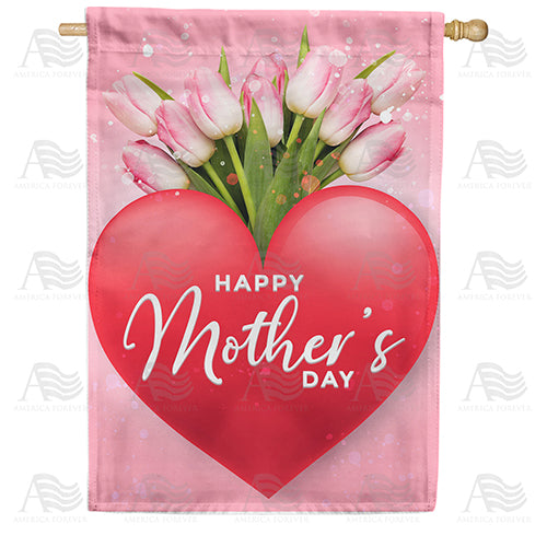 America Forever Mom, I Give You My Heart House Flag